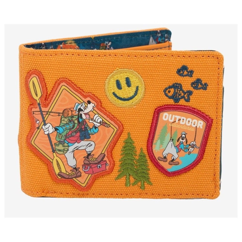 NEW! Loungefly Disney A Goofy Movie Camping Patches‎ Badges WALLET!